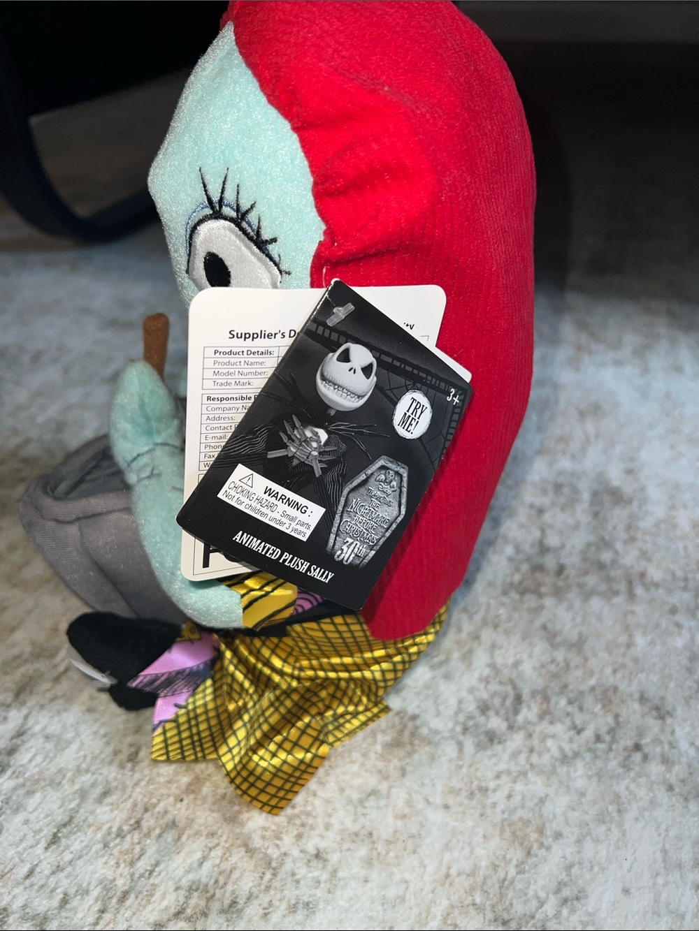 ➿ Sally Inspired Blue and Red Plush Doll - Licensed Character Plush - Picture 3 of 4